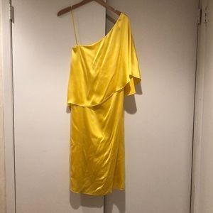 Ralph Lauren Collection one shoulder silk dress